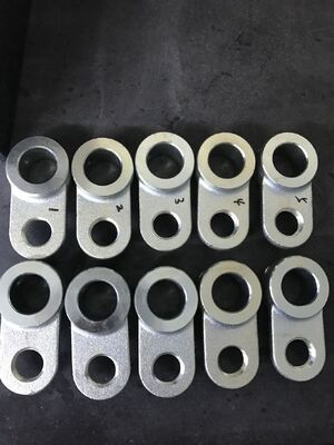 คุณภาพ  Custom Made Forged Detent Pin Holder Parts in Q235 Steel with Galvanized Surface and +/-0.1mm Tolerance โรงงาน